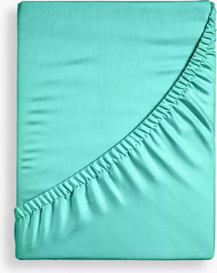 Y-NOT Crispy Cotton Hoeslaken Matras 160x200 tot 25 cm matrasdikte 100% Katoen 180 draaddichtheid Petrol