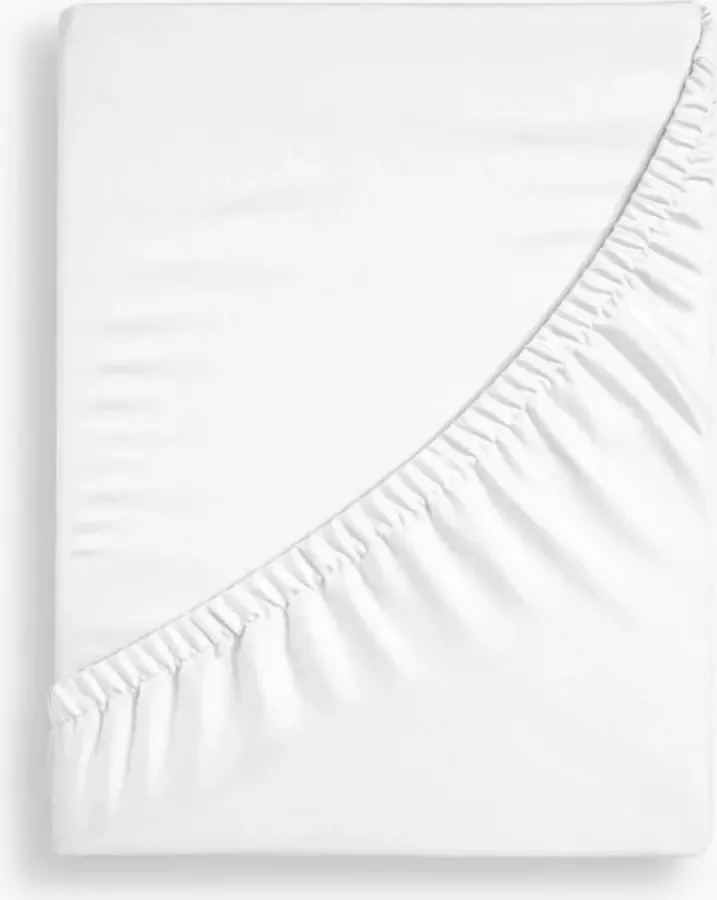 Y-not Y-NOT Crispy Cotton Hoeslaken Matras 160x200 tot 25 cm matrasdikte 100% Katoen 180 draaddichtheid Wit - Foto 2