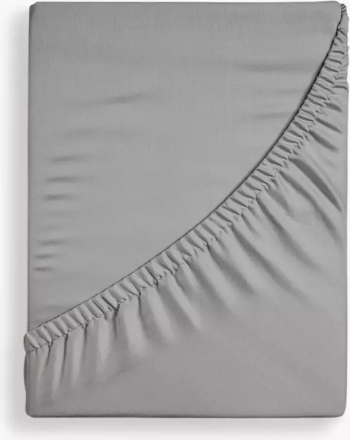 Y-NOT Crispy Cotton Hoeslaken Matras 180x200 tot 25 cm matrasdikte 100% Katoen 180 draaddichtheid Steengrijs