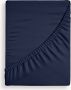 Y-not Y-NOT Crispy Cotton Hoeslaken Matras 180x200 tot 25 cm matrasdikte 100% Katoen 180 draaddichtheid Navy - Thumbnail 1