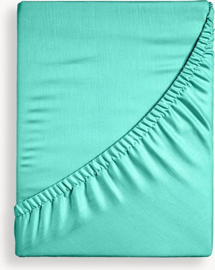 Y-not Y-NOT Crispy Cotton Hoeslaken Matras 180x200 tot 25 cm matrasdikte 100% Katoen 180 draaddichtheid Petrol