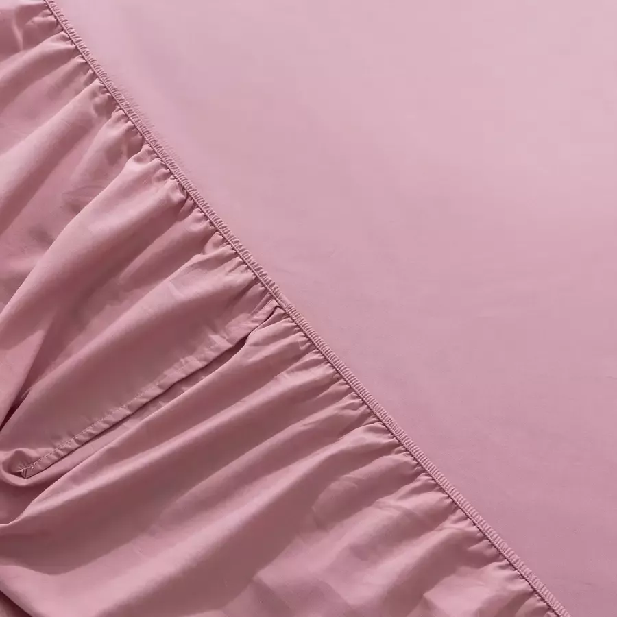 Jaquet Bedding 100% Katoen Anti-allergie Hoeslaken voor eenpersoons Boxspring matras-90x200x25cm-Roze