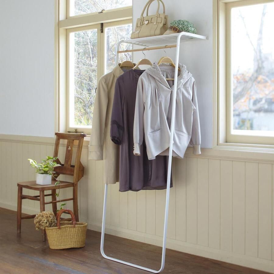 Yamazaki Leunend Kledingrek met Plank Tower Wit
