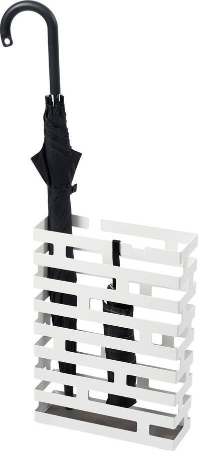 Yamazaki Paraplubak Parapluhouder Brick Rechthoekig wit RVS