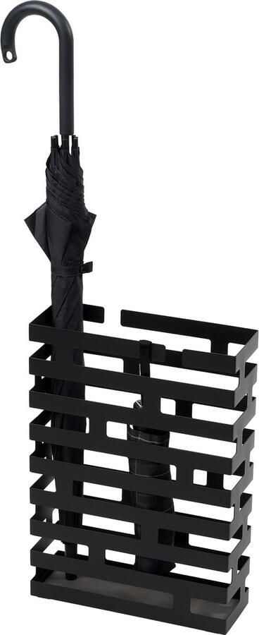 Yamazaki Paraplubak Parapluhouder Brick Rechthoekig zwart RVS
