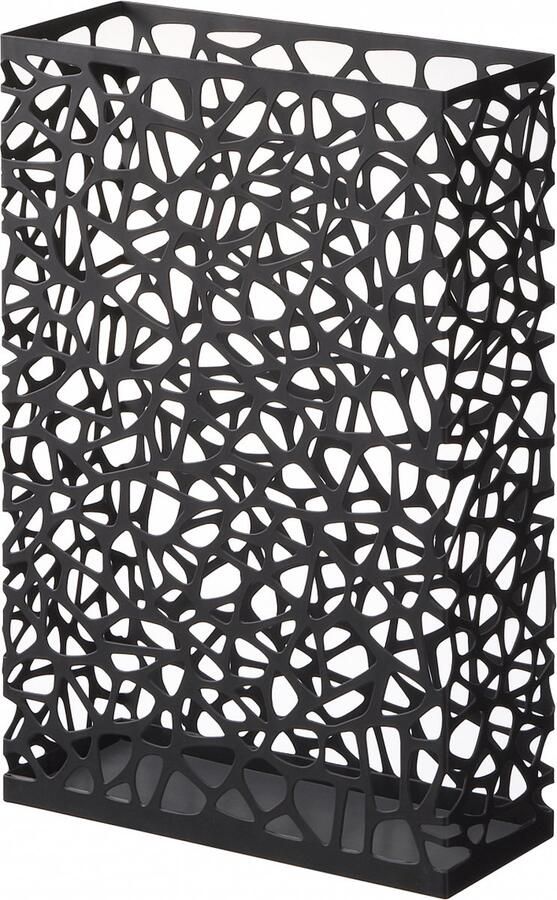 Yamazaki Paraplubak Parapluhouder Nest -rechthoekig zwart RVS