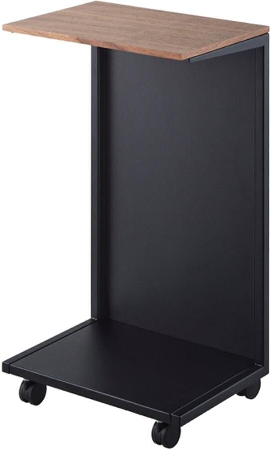 Yamazaki Tower Bijzettafel op wielen semi gesloten Zwart