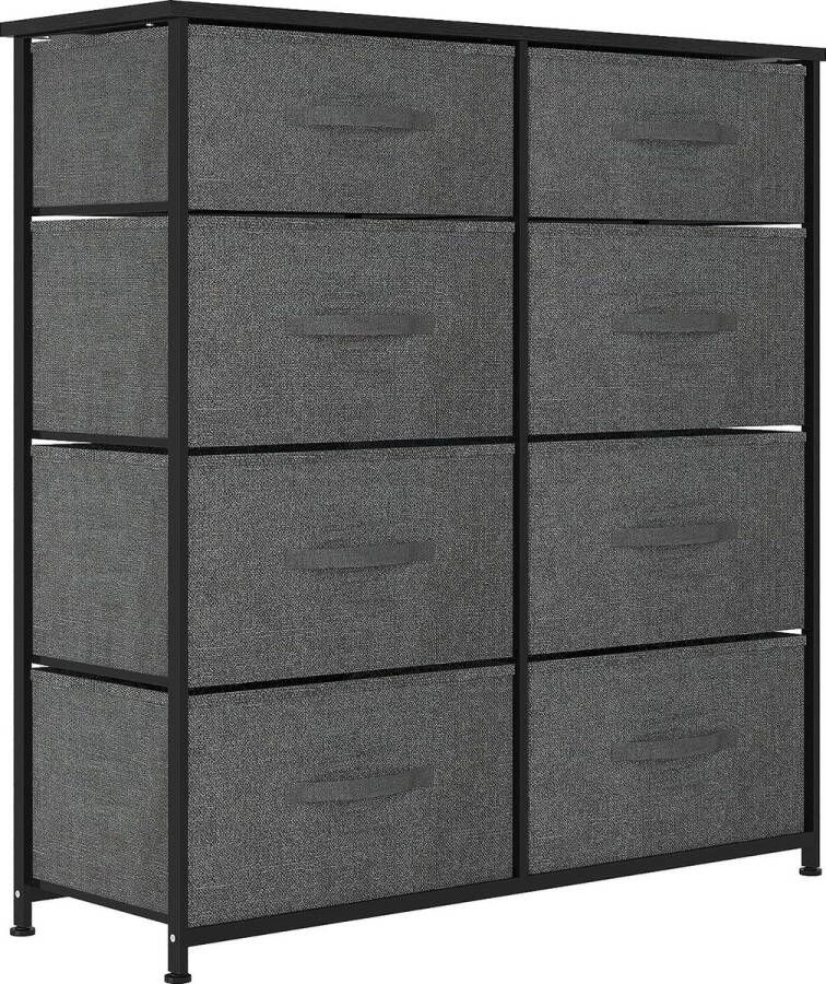 YITAHOME SHOP YOLO Ladekast Ladeblok organizer 8-lade opbergorganizer voor slaapkamer woonkamer kast 86x30x90 Cm Licht Grijs