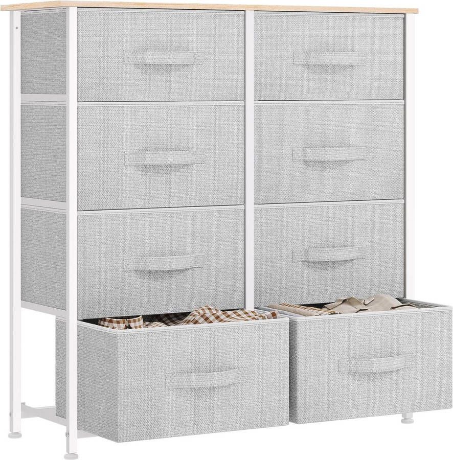 YITAHOME SHOP YOLO Ladekast Ladeblok organizer 8-lade opbergorganizer voor slaapkamer woonkamer kast 86x30x90 Cm Donker Grijs