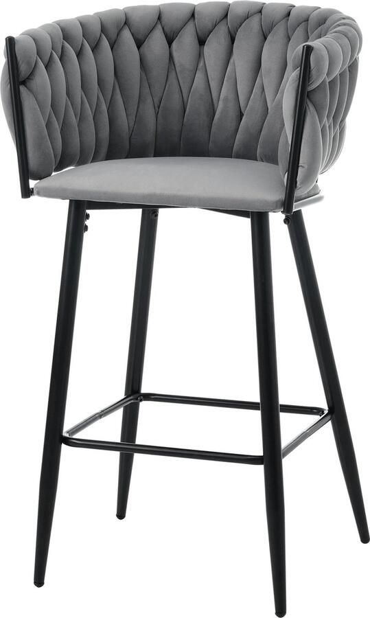 YMA Eetkamerstoelen Set van 4 Teddystof met Rosé Gouden Poten Verstelbaar in Hoogte