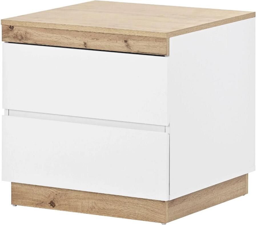 Yorbay Ladekast met 2 lades Wit 40 x 55 x 55 cm Kast Dressoir Kasten Dressoirs Ladenkast Commode Ladekastje