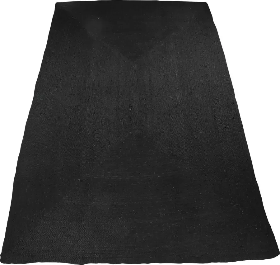 Yoshiko Home Handgemaakt Dhaka jute vloerkleed zwart 120x180cm + 2 stuks Sierkussens Celala Terracotta met kwastjes 50x50cm - Foto 3