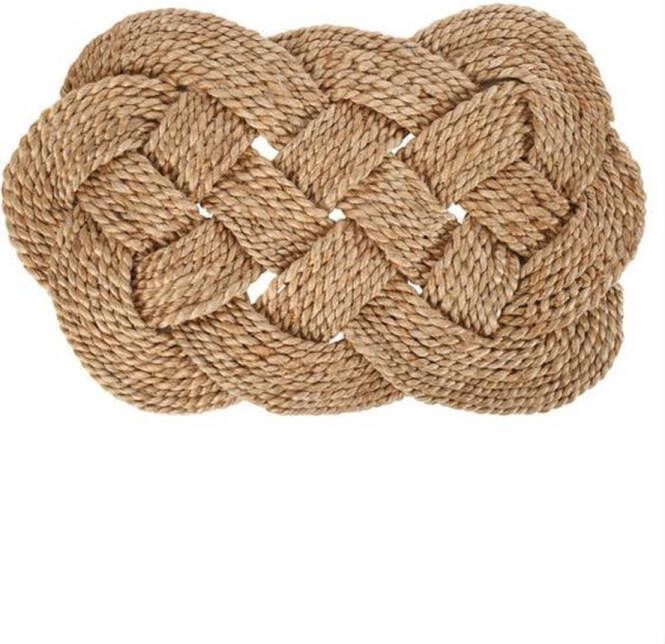 Yoshiko Home Deurmat Yoshiko Shanxi tapijt 50x85 naturel jute