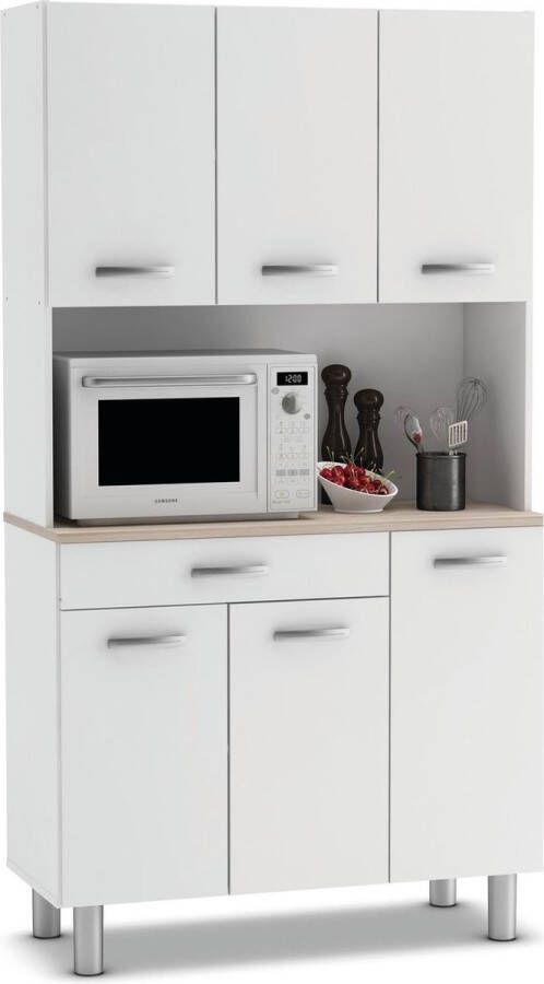 Young Furniture Keukenkast Pasta 185 cm hoog wit