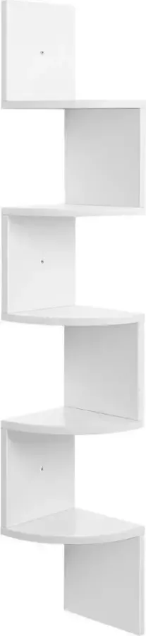 YourGoods Hoekkast Wit Kunststof Hoekplank Boekenkast Kantoor