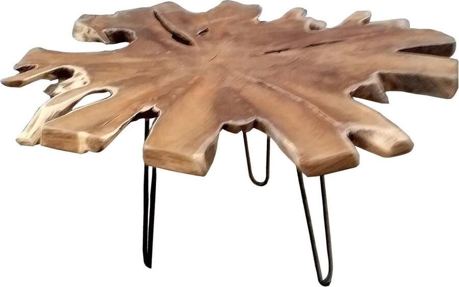 SIT Salontafel Romanteaka gerecycled teakhout in onbehandeld model shabby chic vintage - Foto 2