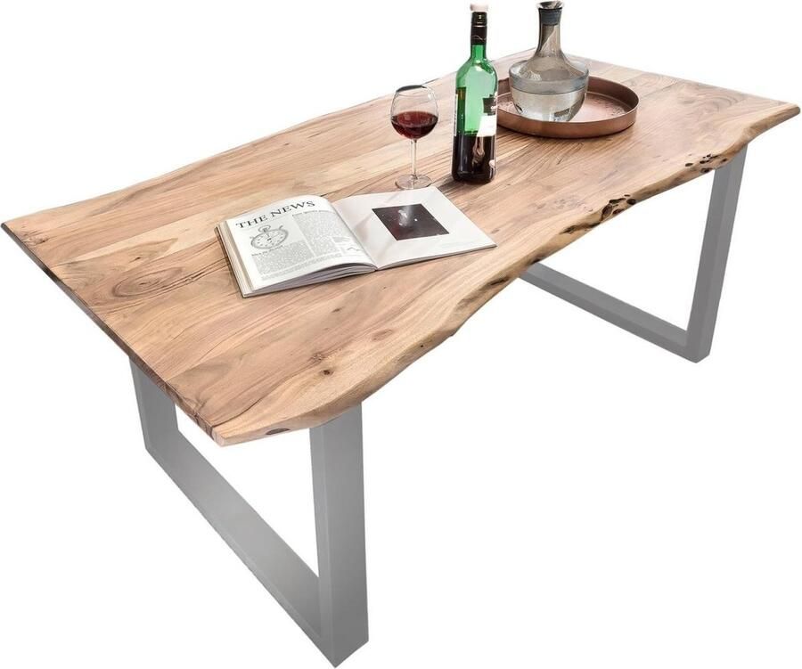 SIT Eettafel Tops&Tables met tafelblad van acacia in boomstam-look alsof het zo gegroeid is