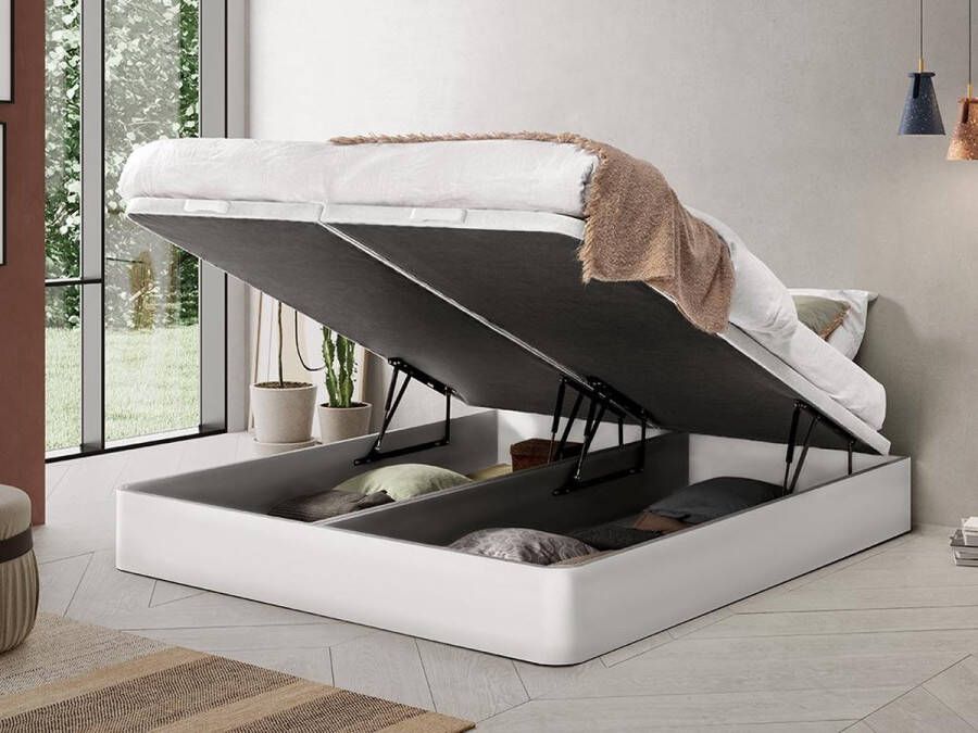 Ysmée Boxspring 180 x 200 cm Wit mat HESTIA van DREAMEA PLAY L 200 cm x H 30 cm x D 180 cm