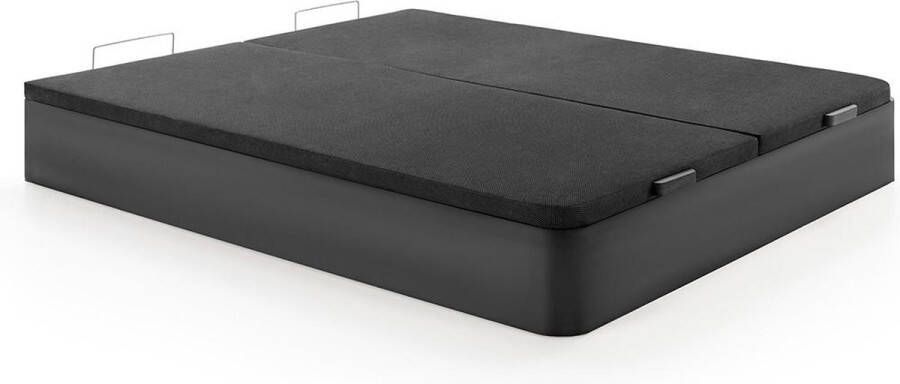 Ysmée Boxspring 180 x 200 cm Zwart mat HESTIA van DREAMEA PLAY L 200 cm x H 30 cm x D 180 cm