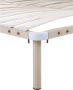 DREAMEA Lattenbodem te monteren 140 x 190 cm 2 x 19 latten met poten beige L 188 cm x H 25 cm x D 138 cm - Thumbnail 1