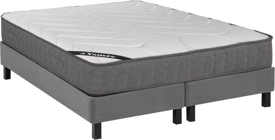 Ysmée Set bedbodem + matras met pocketveren 5 zones en vormgeheugen BABYLONE van DREAMEA 23 cm dik 180 x 200 cm L 200 cm x H 35 cm x D 180 cm