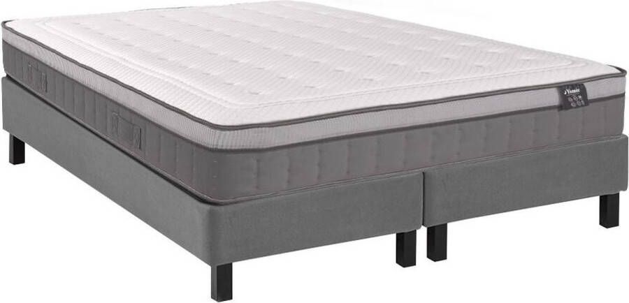 Ysmée Set bedbodem + matras met pocketveren 7 zones en vormgeheugen ASGARD van DREAMEA 30 cm 180 x 200 cm L 200 cm x H 35 cm x D 180 cm
