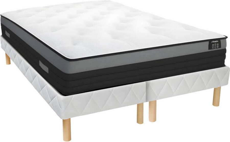 Ysmée Set bedbodem + matras met pocketveren AIRPLAY van DREAMEA PLAY 180 x 200 cm L 200 cm x H 30 cm x D 180 cm