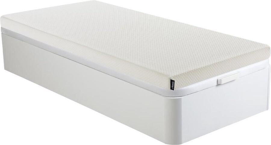Vente-unique Set 90 x 190 cm bedbodem met opbergruimte wit + schuimmatras met afneembare hoes dikte 9 cm OCHI van YSMÉE L 190 cm x H 30 cm x D 90 cm