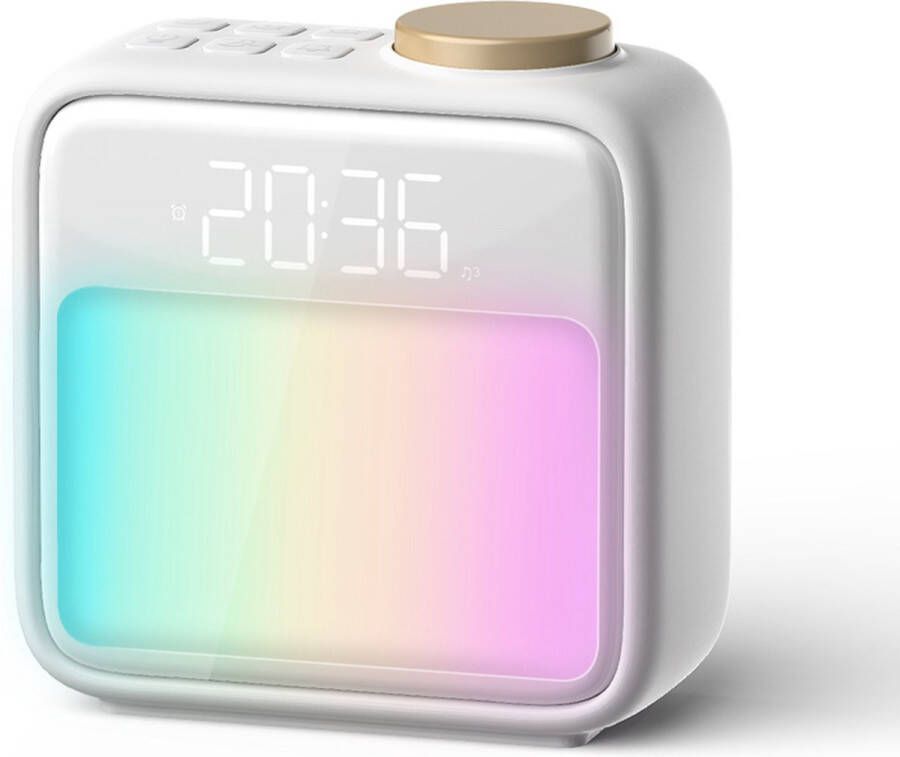 YUCONN Wekker met licht Digitale Wekker Wake Up Lamp Dimbaar Dual Wekker Oplaadbaar Kinderen