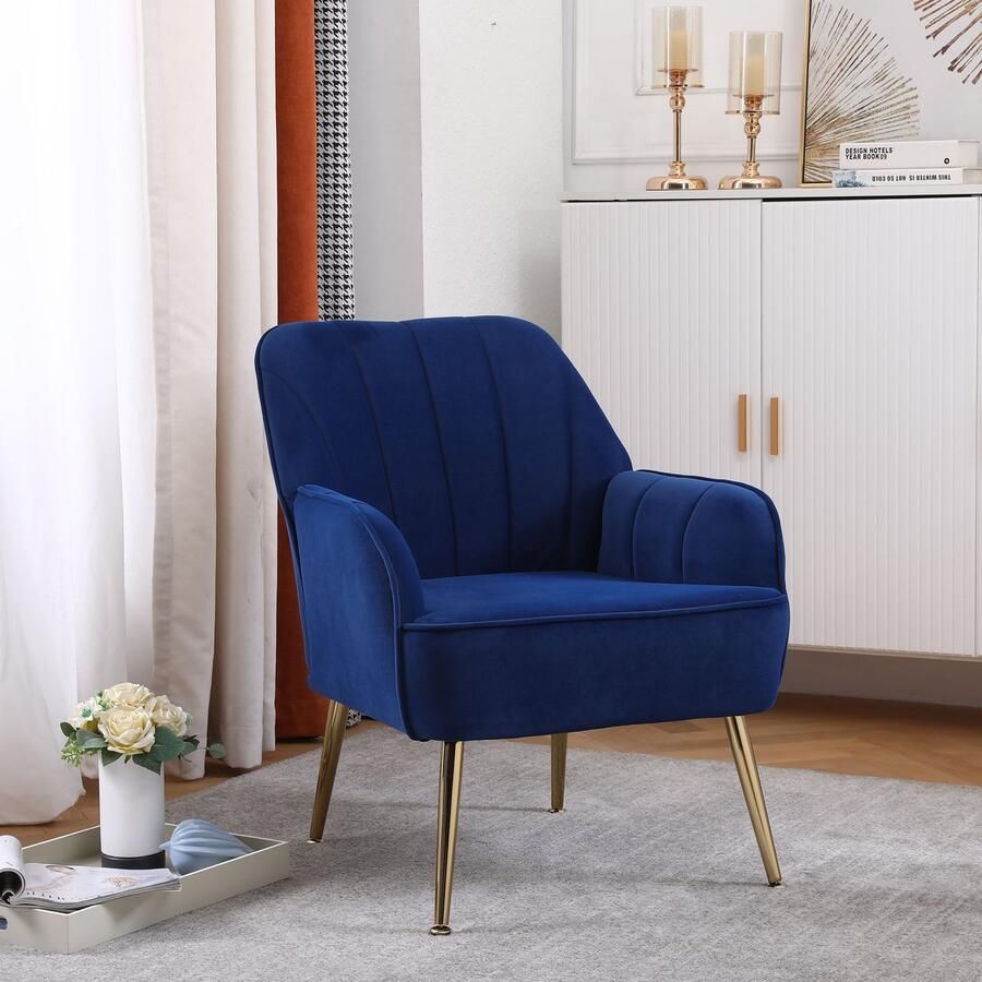YYchan Fauteuils met armleuning Oorfauteuil 48*68*72.8 cm Blauw