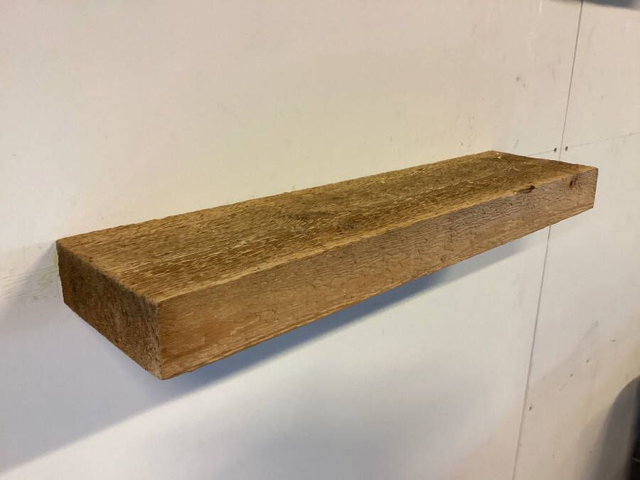 Zaagfabriek robuust ruwe- zwevende wandplank blinde bevestiging zwevende ophanging grenenhout 57-59x14-15x 5cm keukenplank boekenplank hout afwerking matte lak