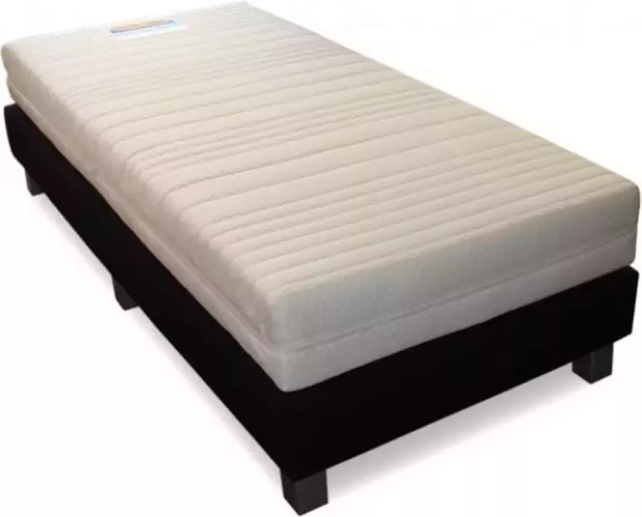 Zaanse Bedden Boxspring met SG25 Comfort Foam Matras – Goedkoop 1persoons Boxspring 80x200