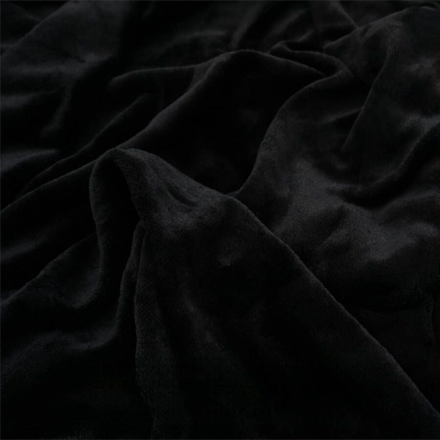 Zachtbeddengoed.nl Velvet Hoeslaken Hoeslakens Matras Topper Tweepersoons 140x200 cm Hoekhoogte tot 23 cm Zwart Laken Zacht Comfortabel Kwalitatief Beddengoed - Foto 2