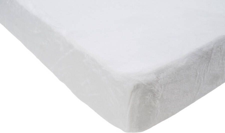 Zachtbeddengoed.nl Hoeslaken Matras Topper Velvet Eenpersoons 80x200 cm 90x200 cm Hoekhoogte tot 25 cm Wit Laken Zacht Comfortabel Kwalitatief Beddengoed- Hoeslakens