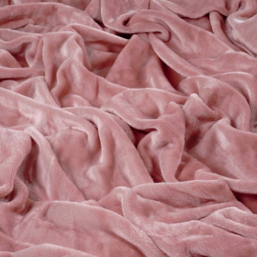 zachtbeddengoed.nl -hoeslaken matras topper velvet lits jumeaux 200x220 cm hoekhoogte tot 23cm roze laken zacht comfortabel beddengoed