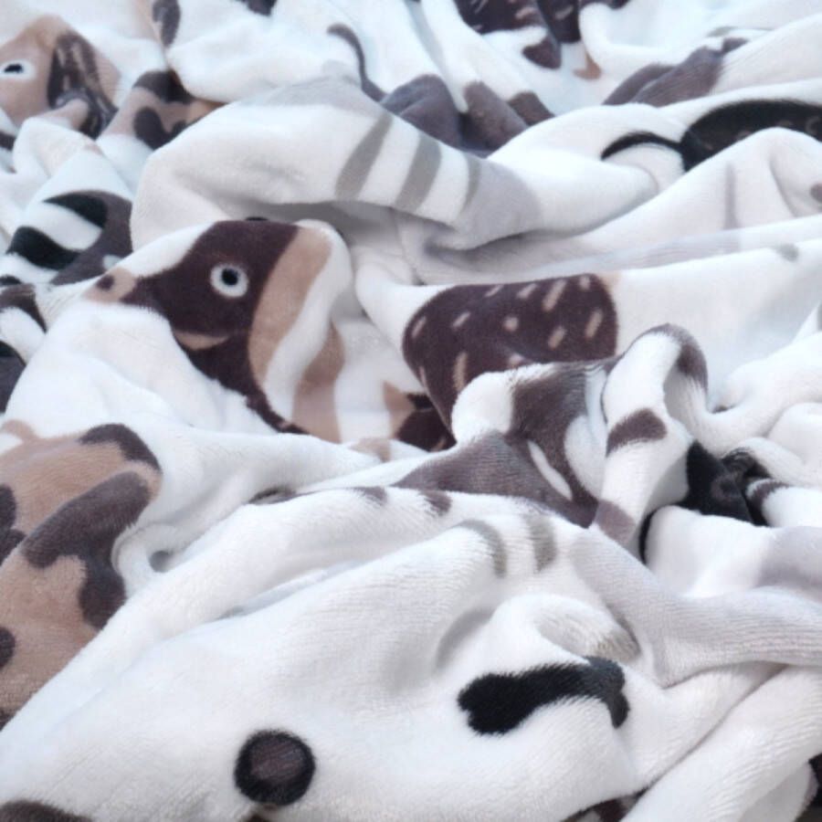 Zachtbeddengoed.nl Velvet Dekbedovertrek Peuterbed Doggy Hondjes 120x150 cm Allerzachtst Laken Zacht Comfortabel Kwalitatief Luxe Beddengoed met Velvet aan Beiden Zijden