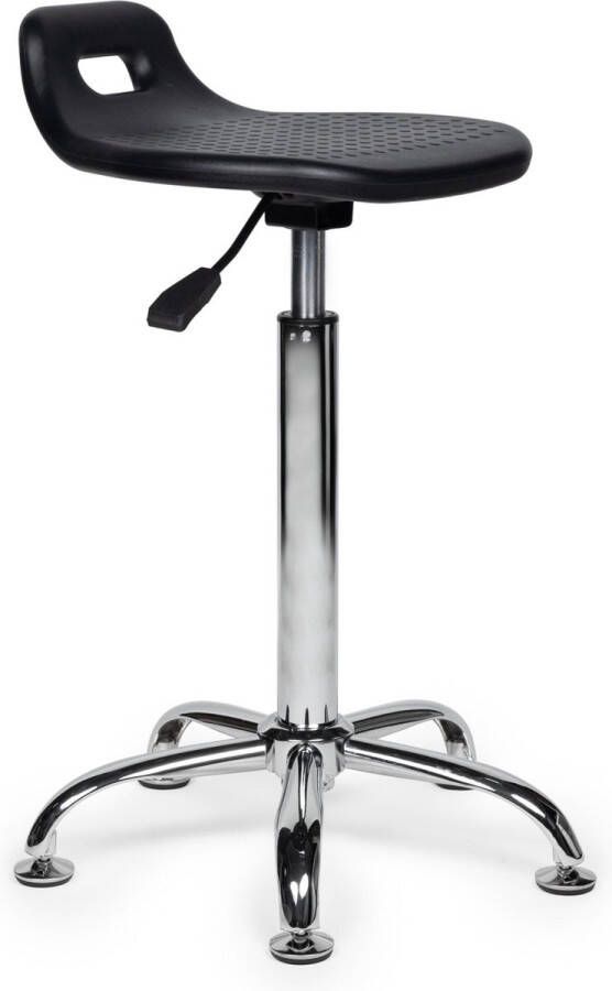 Zadelkruk Nederland Stahulp Zwart Hoog Zithoogte 70 84cm kruk op wielen krukje werkkruk zadelkruk bureaukruk kapperskruk verstelbaar draaikruk tabouret zadelkruk met rugleuning tot 160kg