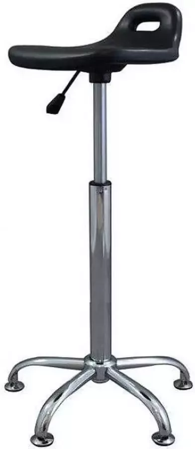 Zadelkruk Nederland Stahulp Zwart Hoog Zithoogte 70 84cm kruk op wielen krukje werkkruk zadelkruk bureaukruk kapperskruk verstelbaar draaikruk tabouret zadelkruk met rugleuning tot 160kg - Foto 3