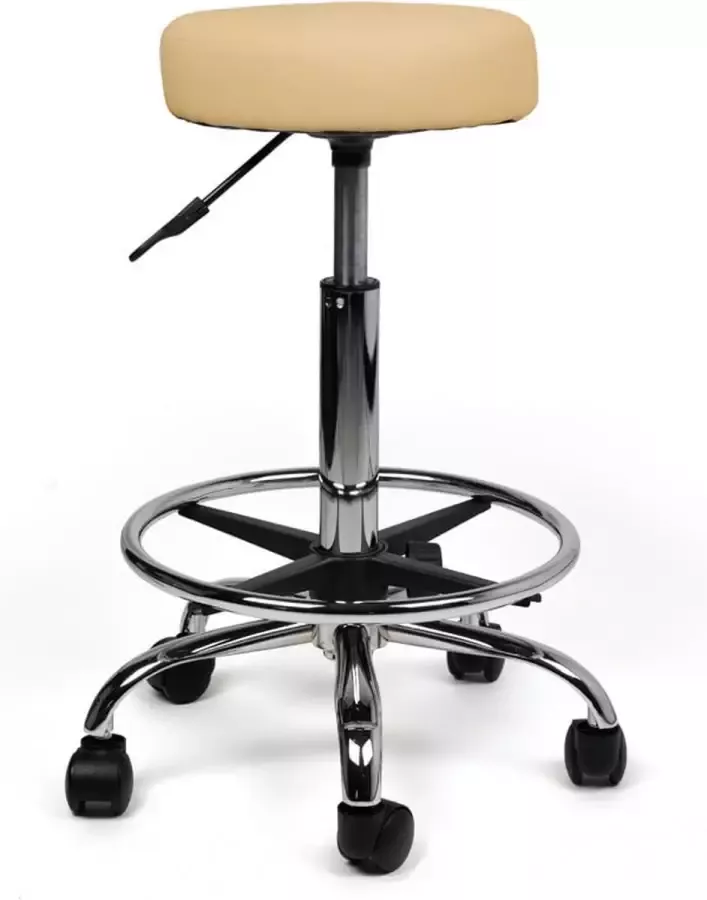 Zadelkruk Nederland Tabouret Beige Standaard met Voetring