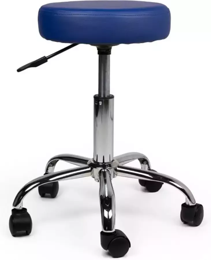 Zadelkruk Nederland Tabouret Blauw Laag Zithoogte 40 58cm kruk op wielen krukje werkkruk zadelkruk bureaukruk kapperskruk verstelbaar draaikruk tabouret zadelkruk met rugleuning tot 160kg