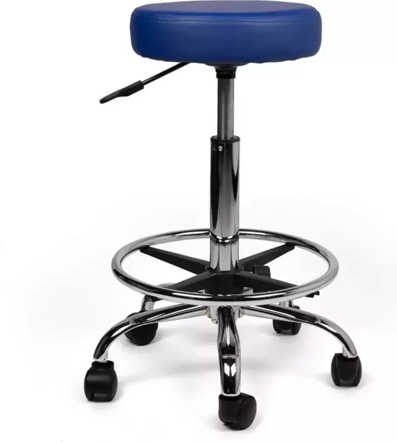 Zadelkruk Nederland Tabouret Blauw Standaard met Voetring