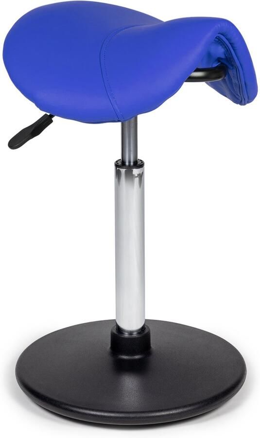 Zadelkruk Nederland Split-zit Zadelkruk Zwart Standaard Zithoogte 50 68cm kruk op wielen krukje werkkruk zadelkruk bureaukruk kapperskruk verstelbaar draaikruk tabouret zadelkruk met rugleuning tot 160kg - Foto 2