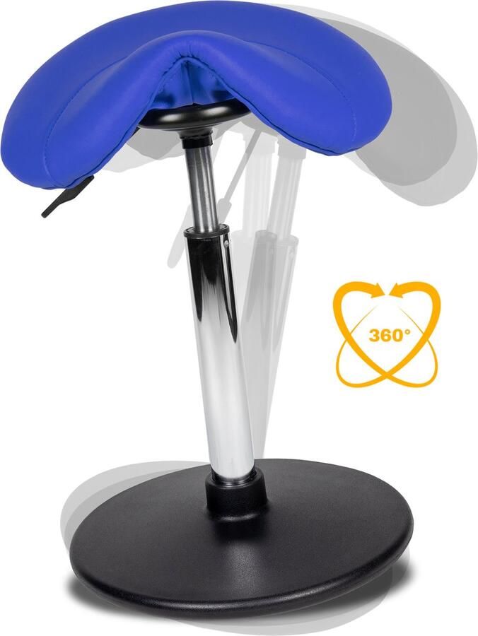 Zadelkruk Nederland Split-zit Zadelkruk Zwart Standaard Zithoogte 50 68cm kruk op wielen krukje werkkruk zadelkruk bureaukruk kapperskruk verstelbaar draaikruk tabouret zadelkruk met rugleuning tot 160kg