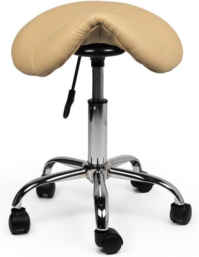 Zadelkruk Nederland Zadelkruk Antaris Beige Laag Zithoogte 40 58cm kruk op wielen krukje werkkruk zadelkruk bureaukruk kapperskruk verstelbaar draaikruk tabouret zadelkruk met rugleuning tot 160kg