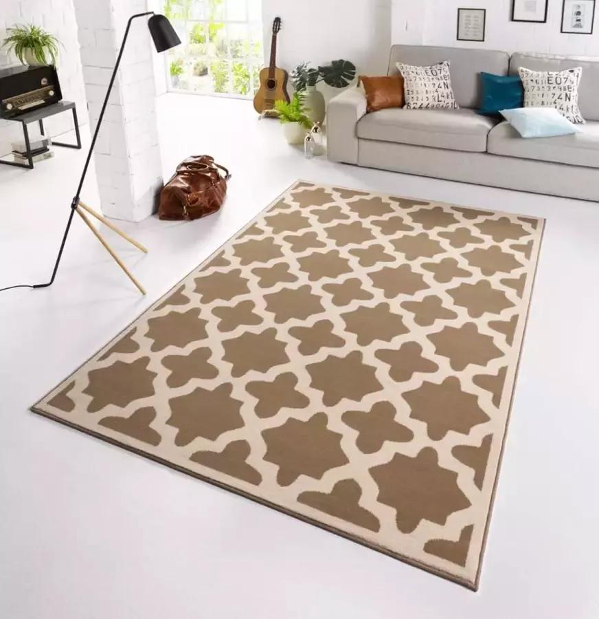 Zala Living Design vloerkleed Noble taupe crème 70x140 cm - Foto 1
