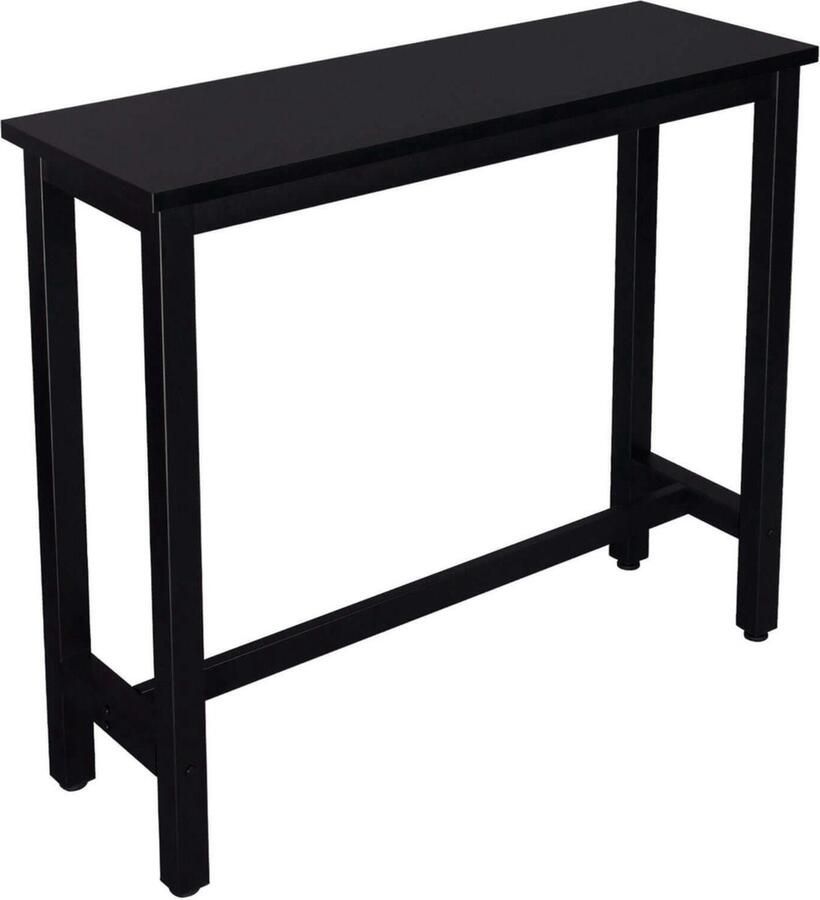 Zaltino Bartafel Voor Binnen en Buiten Zwart MDF 120x40x100 cm