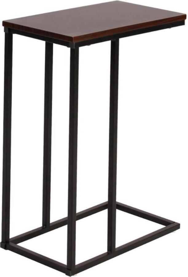 Zaltino Bijzettafel Hout Laptop- & Salontafel Donkerbruin 45x25x63.5 cm