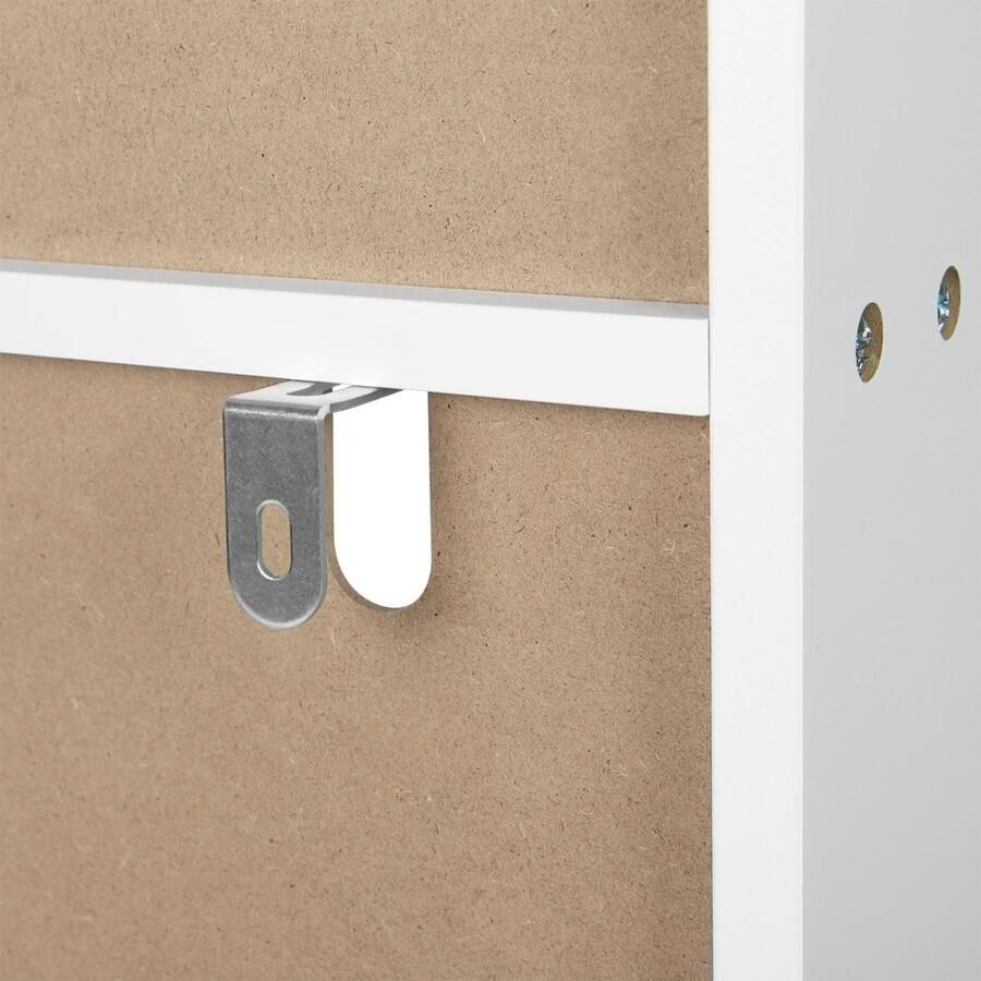 Zaltino Boekenkast Voor Kinderen 3 Planken MDF Hout Wit 58.5x18x81 cm