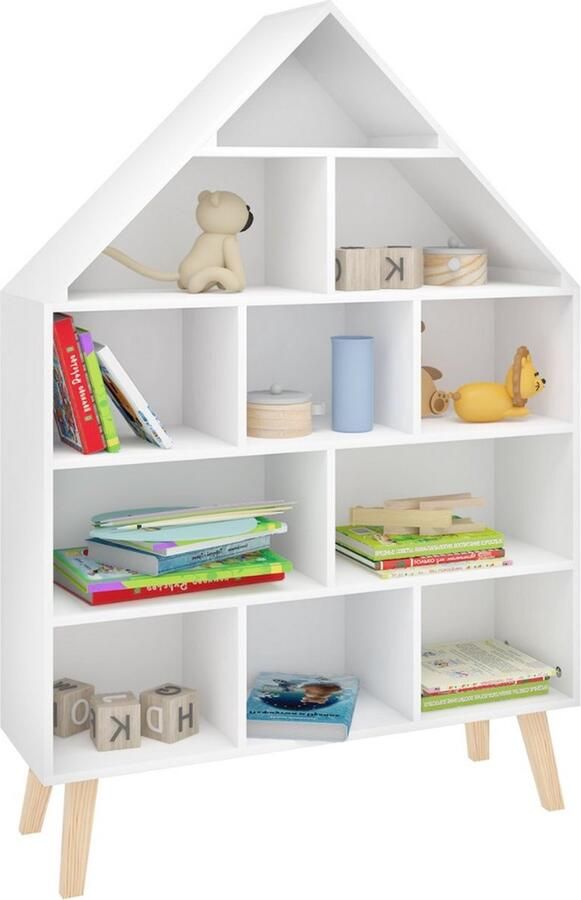 Zaltino Boekenkast voor Kinderen Kinderkamerkast Opbergkast Hout MDF 116 cm Hoog