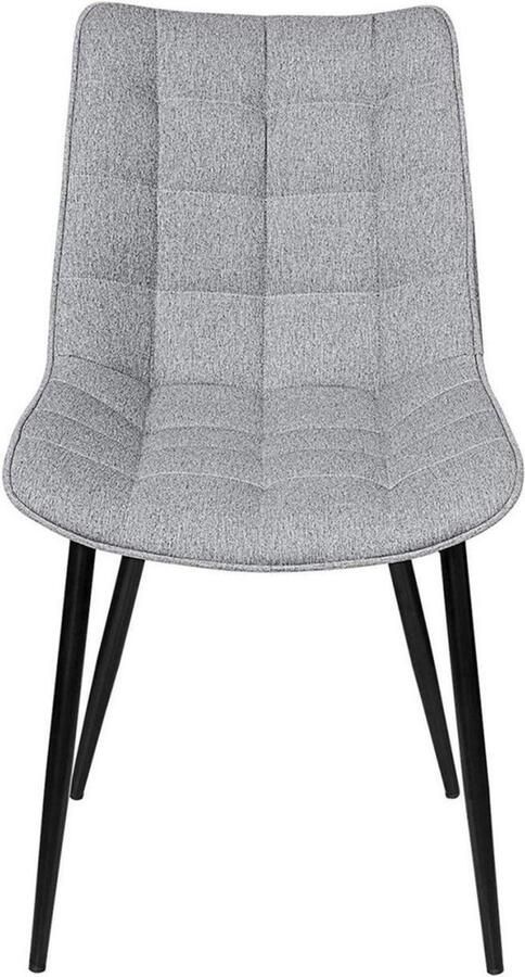 Zaltino Eetkamerstoelen Set van 2 Hoge Kwaliteit Linnen Lichtgrijs